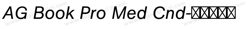 AG Book Pro Med Cnd字体转换